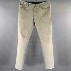 Z ZEGNA Size 36 Grey Cotton Blend Straight Jeans